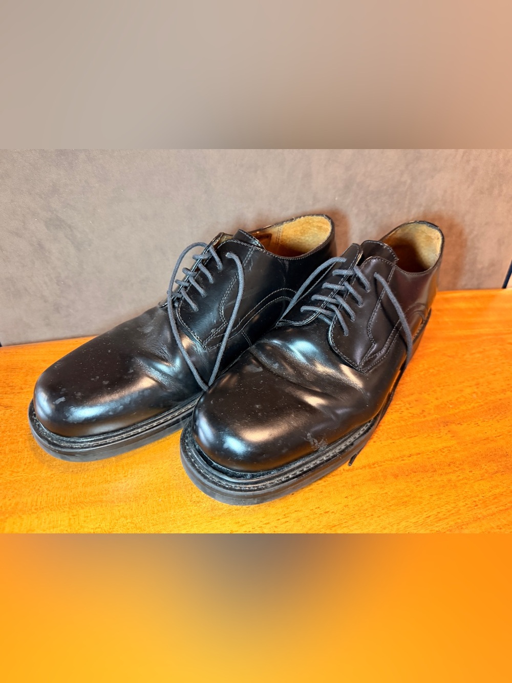 GBX Clapton Men's Black Leather Lace-Up Oxford Dress Shoes Size 11 M Round Toe